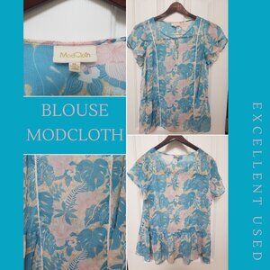 EUC - ModCloth Blouse XL